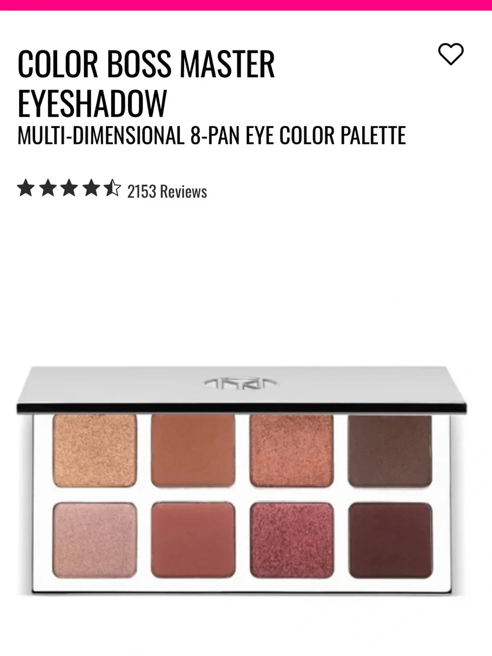 IL MAKIAGE Color Boss Master Eyeshadow Palette - Pink, Bronze, Brown, Copper